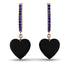 Heart Black Diamond Earrings - Noelle No. 68
